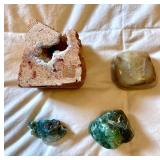 HFF079 4 Crystals - Kauai Calcite, Emerald...