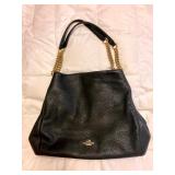 HFF081 Coach Black Leather Handbag
