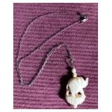 HFF095 Camel Bone (legal Ivory) Elephant Necklace 
