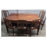 FTH003 - Koa (?) Dining Table With Chairs 