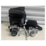 FTH036- Canon & Fujifilm Digital Cameras With Sony Handy Cam