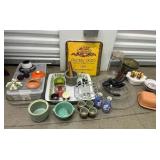FTH074 Pyrex, Art Pottery Bowls, Stone Mortar & Pestle & More!