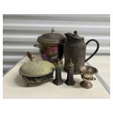 FTH084- Assorted Silver Plated & (1) Silver Weighted Items