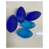 FTH085- Frosted Egg Shapes Glass 