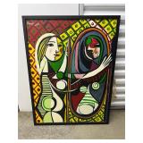 FTH124- Girl Before A Mirror Painting On Canvas