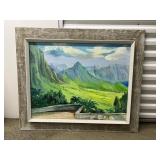 FTH147- Painting On Canvas Of Pali Lookout On Oahu