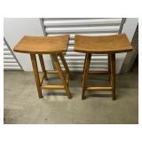 FTH168- (2) Wooden Bar Stools