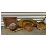 FTH171 Carved Wood Fish Platter, Copper Looking Items & More!