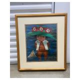 FTH182- Original Painting Keiki & Her Umbrella