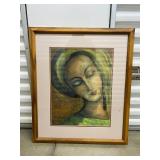 FTH184- Original Watercolor Painting With Chalk Pastels