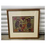 FTH195- Framed Mola Needle Artwork