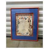 FTH246- Framed 1939 Wizard Of Oz Over The Rainbow Music Sheet