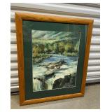 FTH282 Framed Scenic Original? Painting 