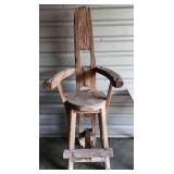 FTH358 - Vintage Handcrafted Wooden Beachchair