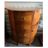 FTH365 Bamboo & Wood Demi Bar Cabinet