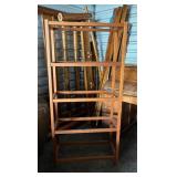 FTH373 Tall Wooden Shelf With Glass Shelving 