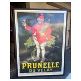 FTH377- Large Framed French Wine Advertising Poster 