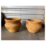 FTH382- (2) Pottery Planter Pots