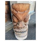 FTH392- Carved Wooden Tiki Statue