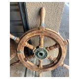 FTH394- Vintage Wooden Accent Chair With Rush Seat