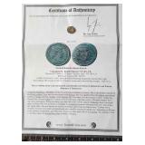 FTH399 - Ancient Coin - Constantius II Certifed Authentic w/COA