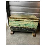FTH439- Ornate Rustic Style Wooden Chest