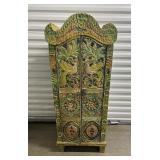 FTH464- Vintage Ornate Wooden Balinese Cabinet