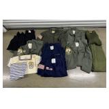 FTH489- Assorted Vintage Military Jumpsuits & Woolen Sweaters