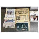 FTH525- 1963 Newspaper Print Of Kennedys Assasination 