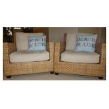 KLS004 Two Matching Rattan Chairs