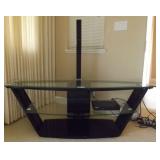 KLS007 Glass TV & Entertainment Stand with Samsung Blu Ray Player