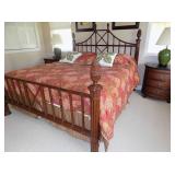 KLS012  CS Wo California King Rattan Style Bed Frame