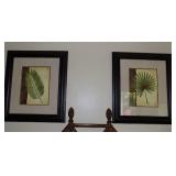 KLS014 Two Framed Palm Art By Delphine Corbin