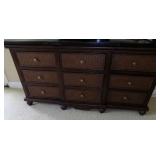 KLS018 Dark Brown Footed Dresser