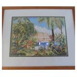 KLS028 Framed and Matted Art Working of Peggy Chun