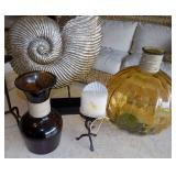 KLS030 Candles Vases and a Nautical Shell