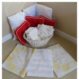 KLS058 Pillows Sheets Rugs and a Basket
