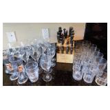 KLS074 Glassware, Wine Glasses and Knives