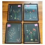 NVN027- (4) Vintage Stone Design Lacquered Shadow Boxes 