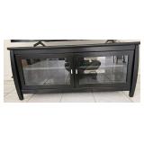 NVN041-Black Home Theater Credenza Flat TV Stand