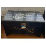 NVN084- Wooden Chest With Asian Design 