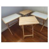 NVN091 - Mixed Set of Four Folding Tray Tables 