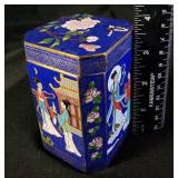 NVN113 - Cloisonne Octagonal Canister 