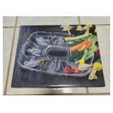 NVN140-Crystal Passion Flower Etched Chip & Dip Tray