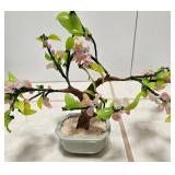 NVN159-Vintage Looking Asian Glass Blossum Sculpture