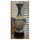 NVN185- Vintage Asian Enamal Vase