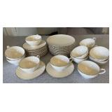 NVN196- Vintage Weatherly Lenox Tea Cups & Saucer Set