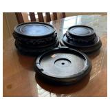 NVN202- Black Wooden Ornate Stands