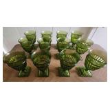 NVN204 - Green Glass Goblets