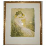WWT005 Bernard Charoy Lithograph "Meditation" Signed & COA